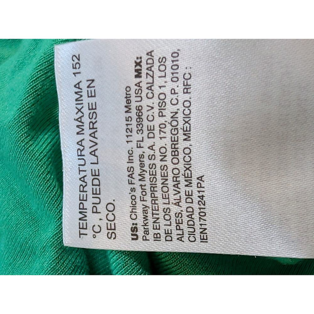Chico's Women's Size XL (3) Green Pullover Top Dolman Relaxed Casual Shirt EUC - Picture 8 of 13